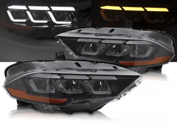 Frontlykter Ford Mustang 18-22 Full Led Seq Drl – bilde 1 av 2