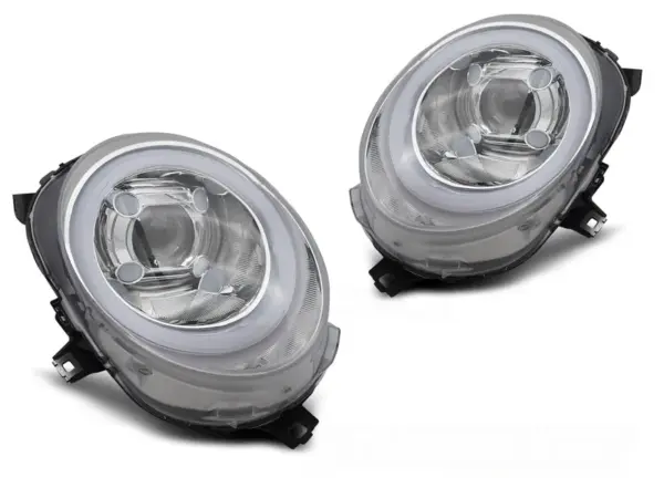 Frontlykter Mini (Cooper) F55/F56/F57 14-17 Rørlys Krom Drl – bilde 2 av 2