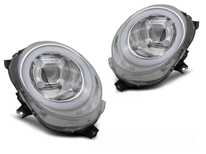 Frontlykter Mini (Cooper) F55/F56/F57 14-17 Rørlys Krom Drl - Bilde 2