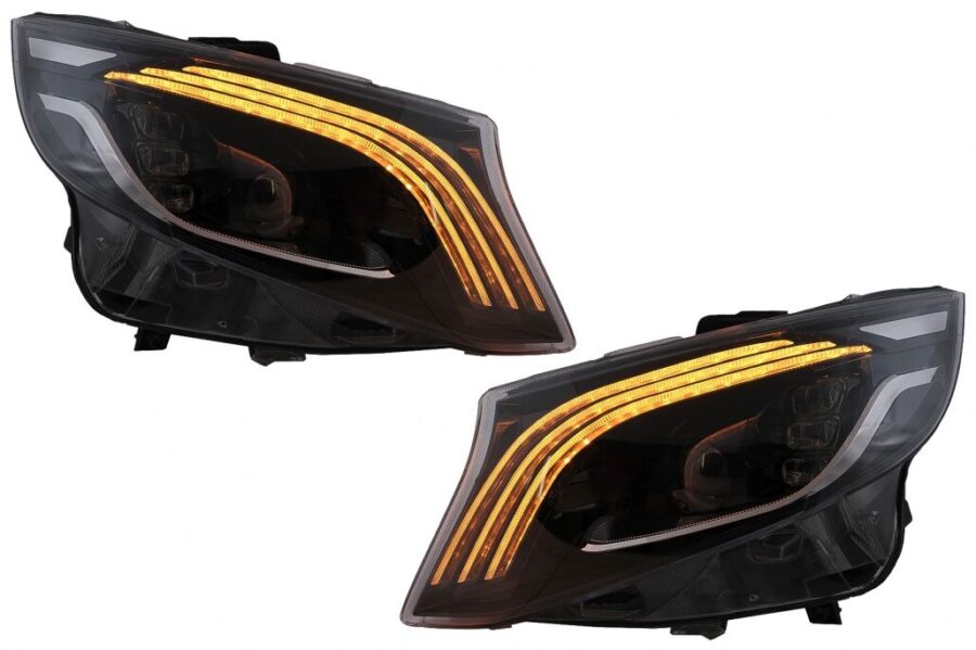 Frontlykter Mercedes V-Klasse/VIto W447 14-23 Led Sort – bilde 3 av 7