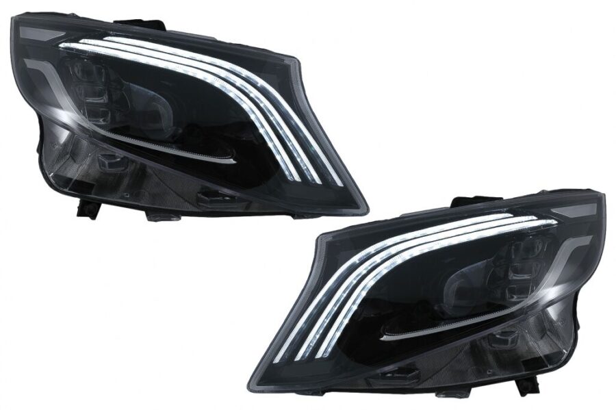 Frontlykter Mercedes V-Klasse/VIto W447 14-23 Led Sort – bilde 4 av 7