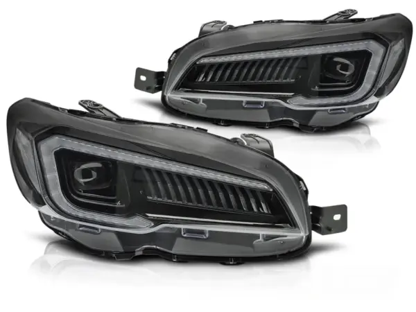 Frontlykter Subaru Wrx 14-22 Led tube Led Sort – bilde 2 av 2