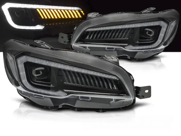 Frontlykter Subaru Wrx 14-22 Led tube Led Sort – bilde 1 av 2