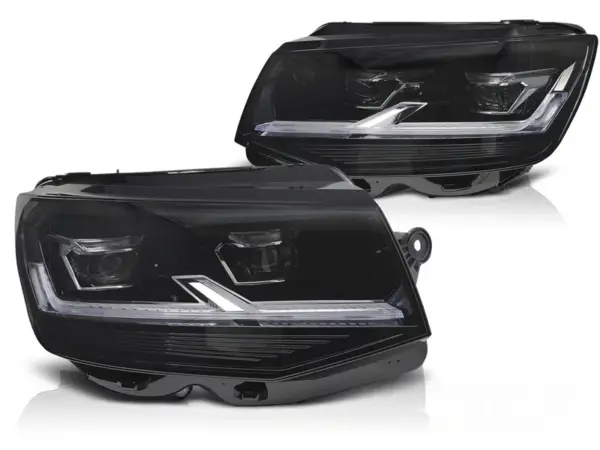 Frontlykter VW T6 15-19 Full LED Svart Drl Seq – bilde 2 av 2