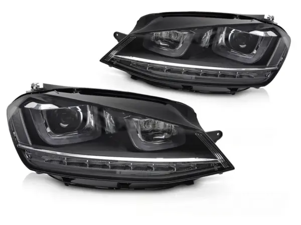 Frontlykter VW Golf VII 13-17 Sølv Led Seq Drl – bilde 2 av 2