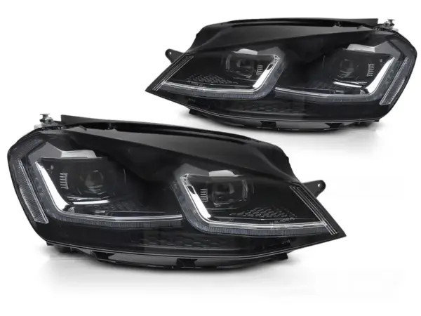 Frontlykter VW Golf VII 13-17 Full Led Silver Seq Drl – bilde 2 av 2