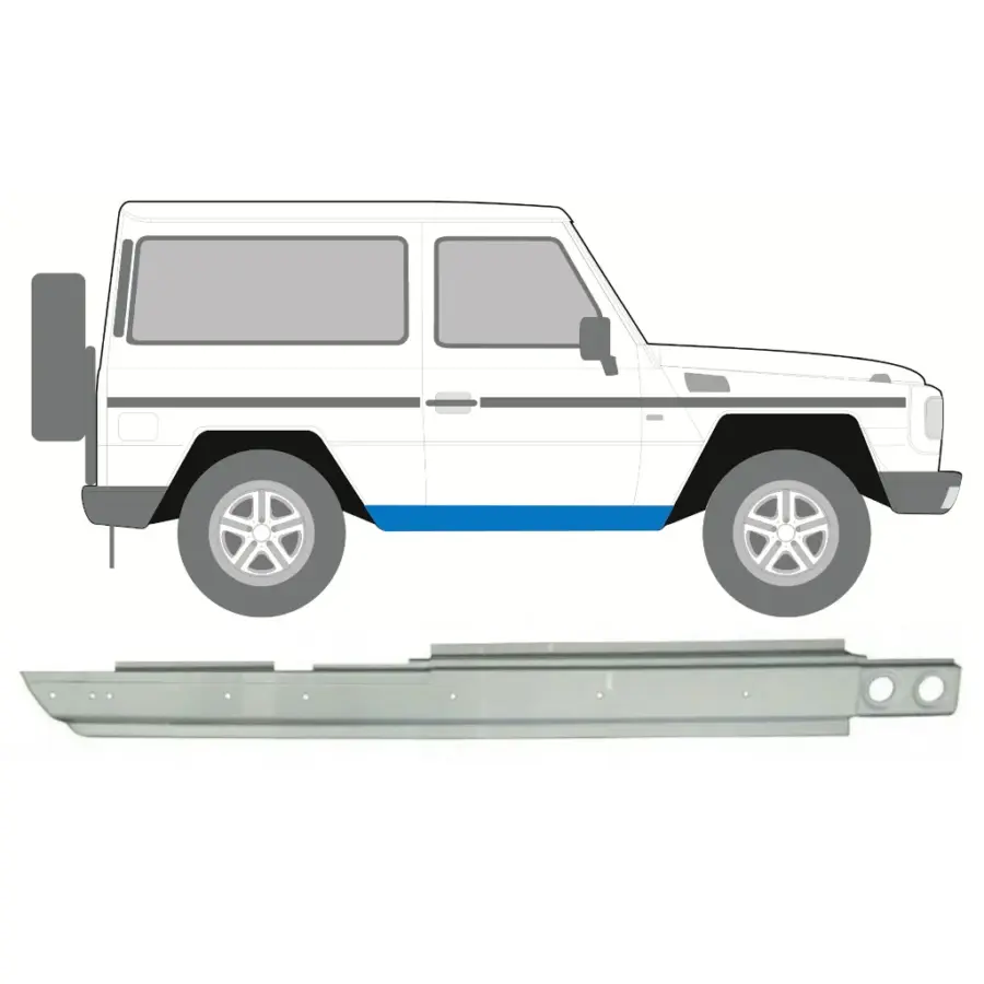 Terskel Mercedes G-Klasse W460 W461 W463 fra 1979 – Høyre – bilde 1 av 2