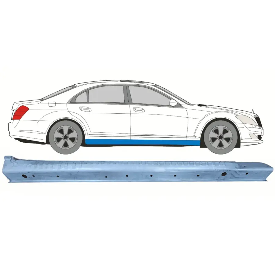 Terskel Mercedes S-Klasse 2005–2013 – Høyre – bilde 1 av 2