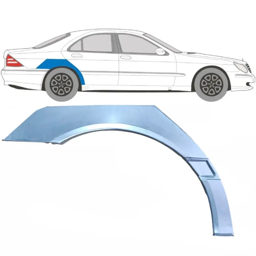 Bakskjerm Reparasjonsplate Mercedes S-Klasse W220 1998–2005 – Høyre – bilde 1 av 2
