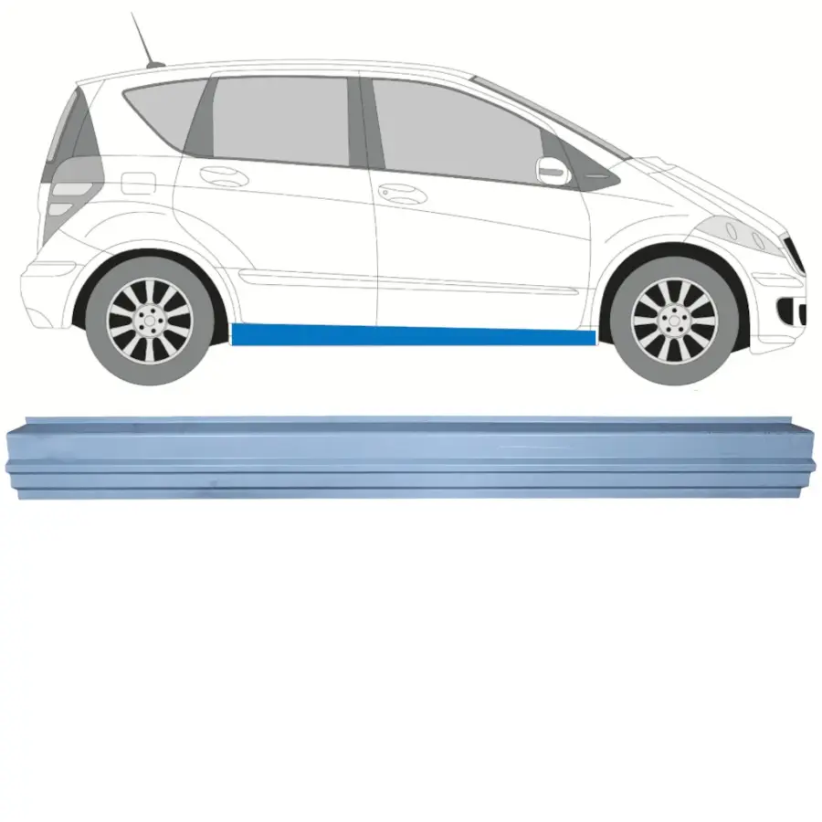 Terskelplate Mercedes A-Klasse W169 2004–2012 – Passer Venstre/Høyre – bilde 1 av 2