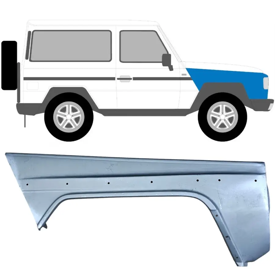 Framskjerm Mercedes G-Klasse 1979–1992 – Høyre – bilde 1 av 3