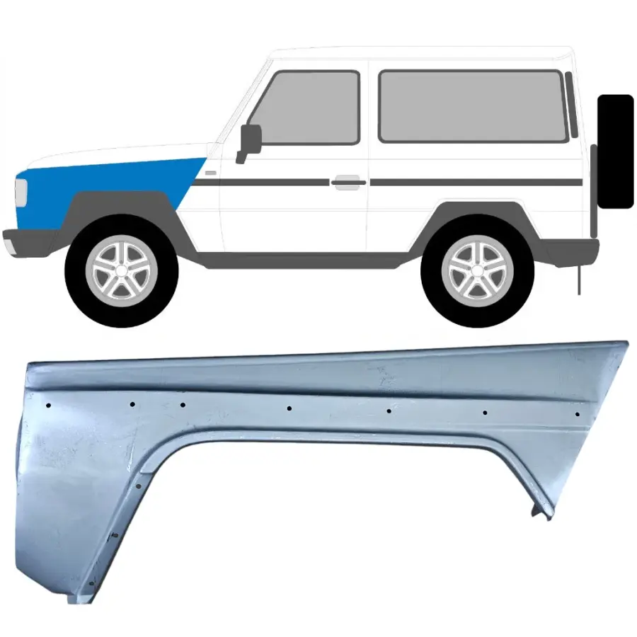 Framskjerm Mercedes G-Klasse 1979–1992 – Venstre – bilde 1 av 3