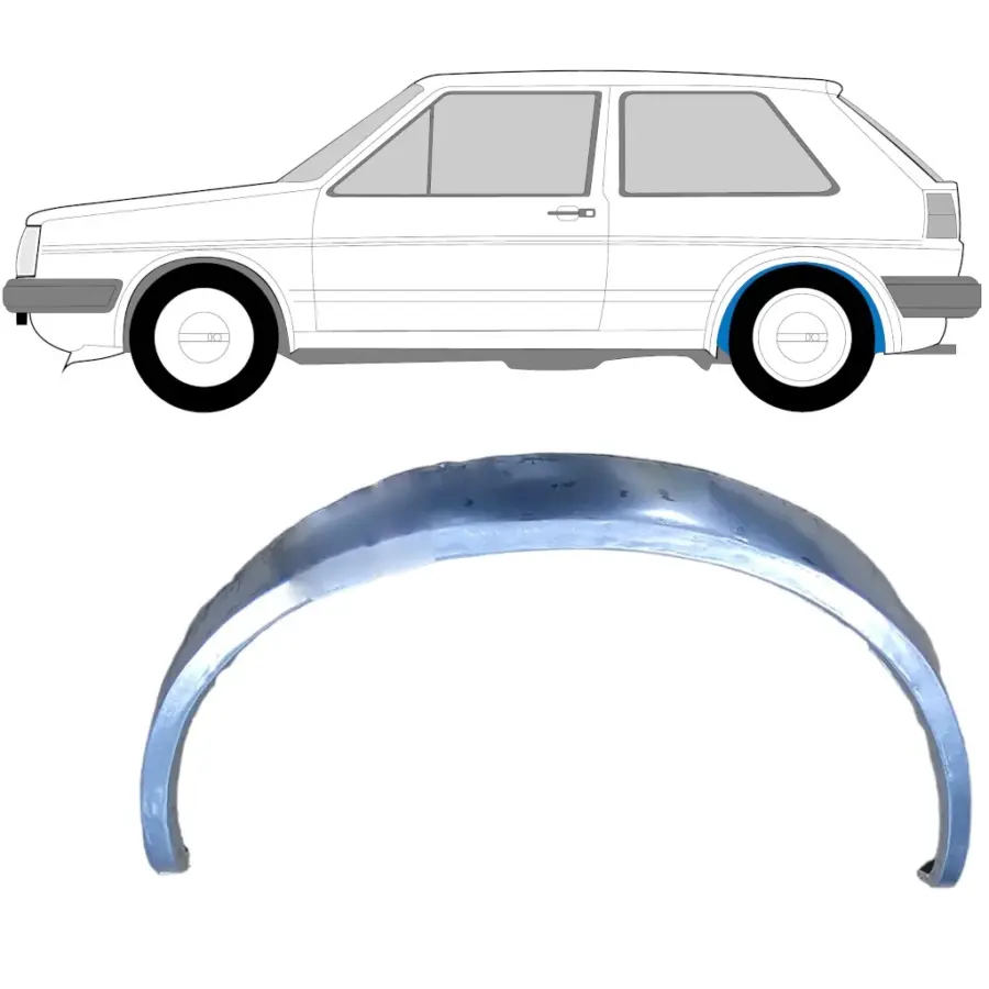 Indre Bakskjerm Reparasjonsplate Volkswagen Golf 2 1982–1992 – Venstre – bilde 1 av 2