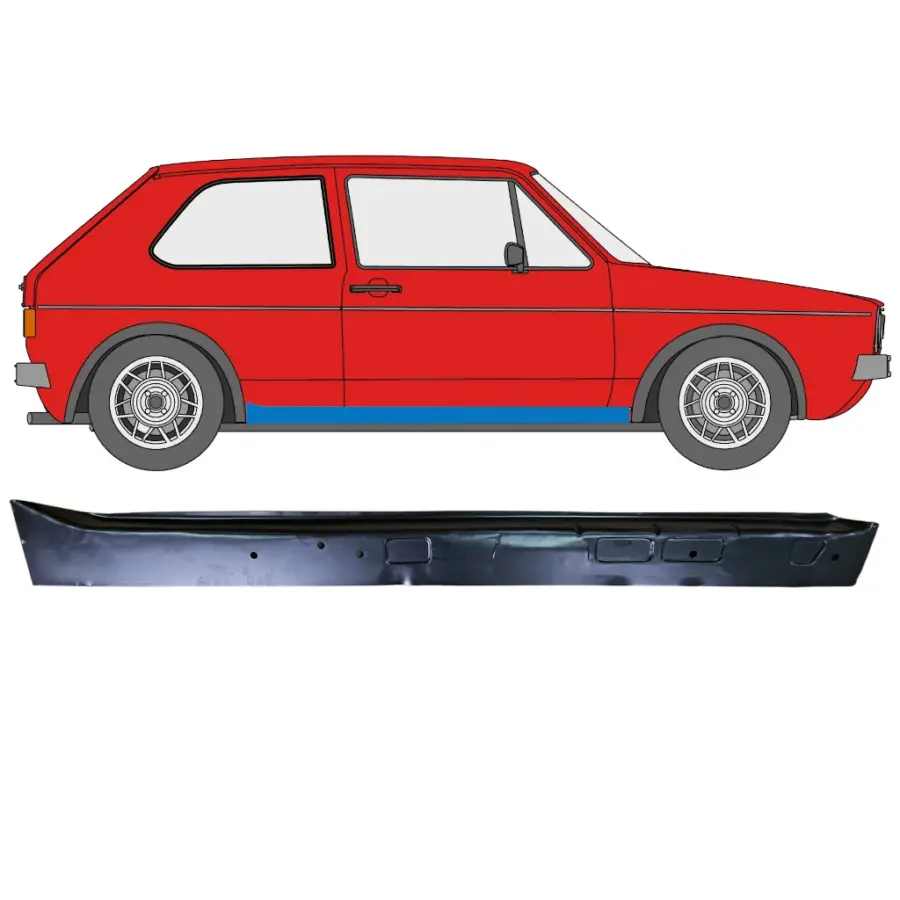 Indre Terskelplate Volkswagen Golf 1 1974–1985 – Høyre – bilde 1 av 2