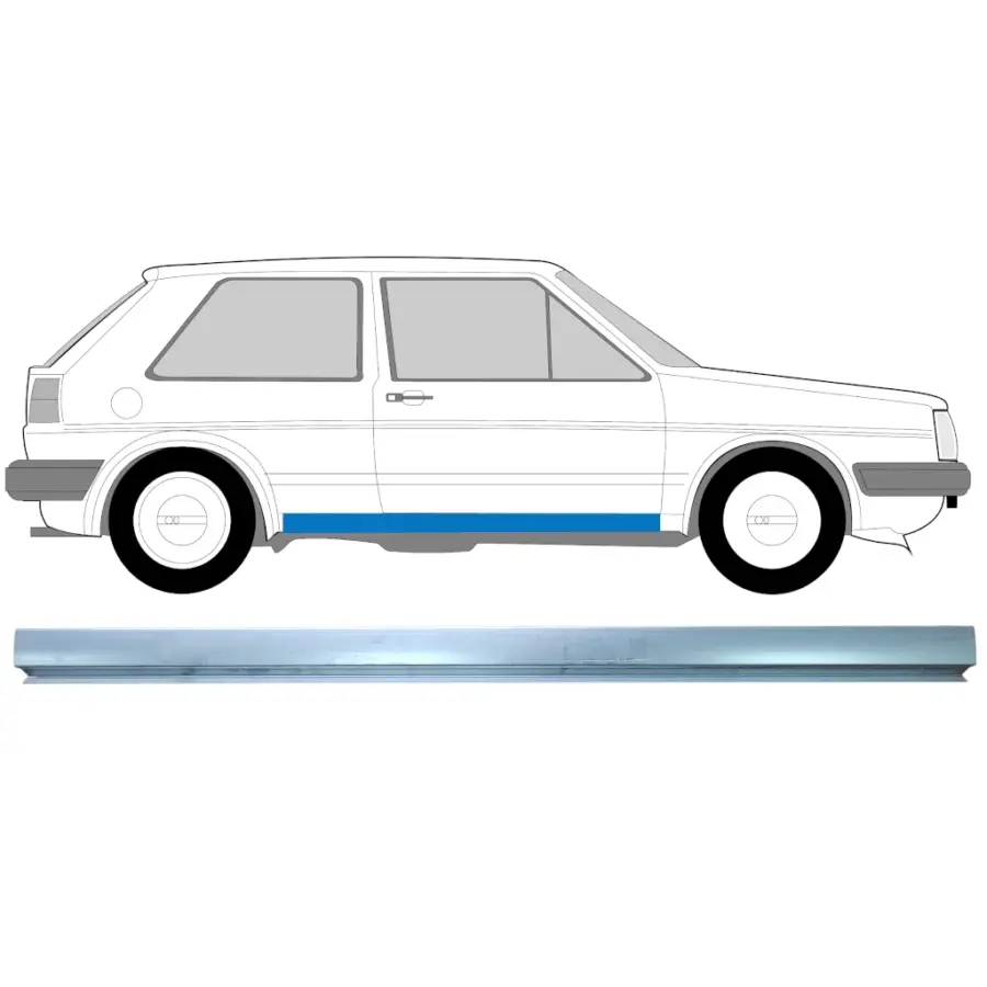 Terskelplate Volkswagen Golf 2 1982–1992 – Passer Venstre/Høyre – bilde 1 av 2
