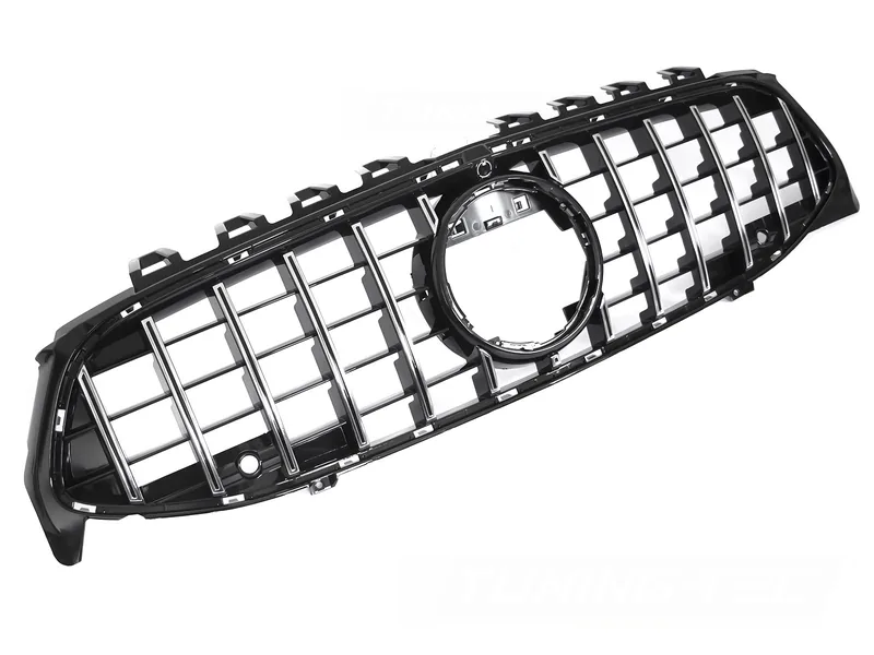 Grill Mercedes CLA W118 19-23 Sport Kamera Blank Svart/Krom