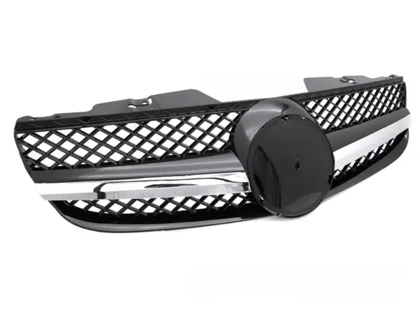 Grill Mercedes SL R230 06-08 Sport Blank Svart/Krom
