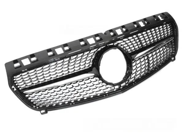Grill Mercedes W176 12-15 Diamond Style Blank Svart/Krom