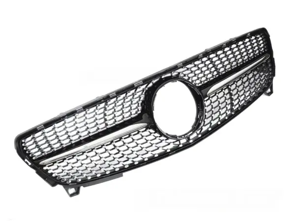 Grill Mercedes W176 15-18 Diamond Style Blank Svart/Krom