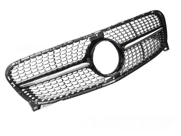 Grill Mercedes GLA X156 13-16 Diamond Style Blank Svart/Krom