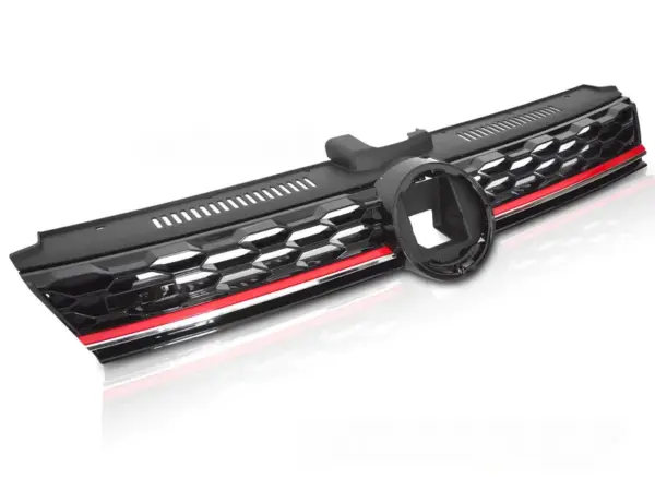 Grill VW Golf 7 17-19 Sport Style Rød Linje Blank Svart