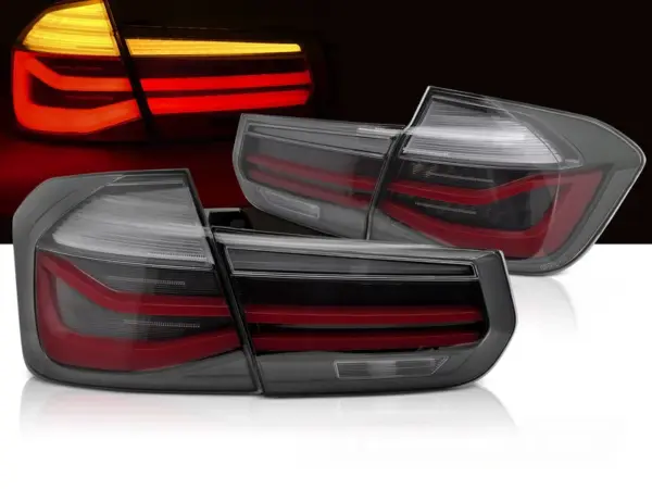 Baklykter BMW F30 11-18 Sedan F30. LED Bar SEQ Røykfarget – bilde 1 av 2