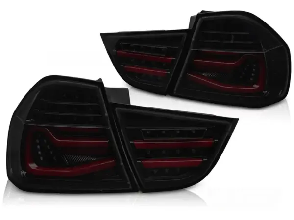 Baklykter BMW E90 09-11 LED Bar SEQ Svart/Røykfarget – bilde 2 av 2
