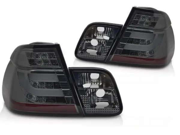 Baklykter BMW E46 98-01 Sedan LED Bar Røykfarget – bilde 2 av 2