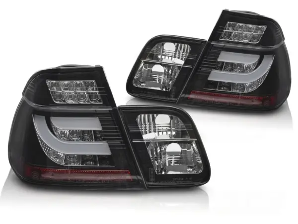 Baklykter BMW E46 01-05 Sedan LED Bar Svart – bilde 2 av 2