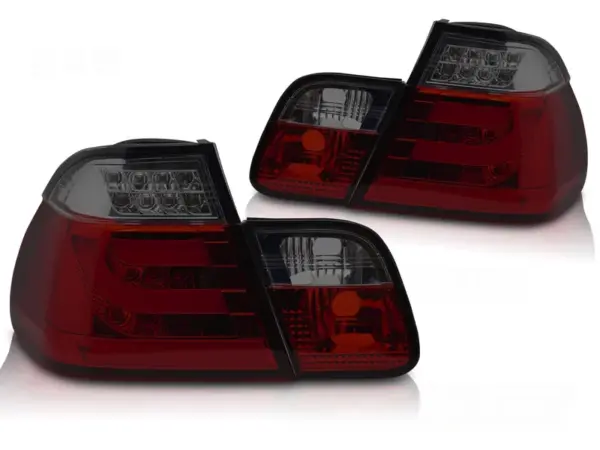 Baklykter BMW E46 01-05 Sedan LED Bar Rød/Røykfarget – bilde 2 av 2