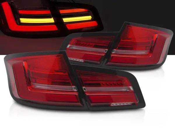 Baklykter BMW F10 10-13 Full LED SEQ Rød/Hvit – bilde 1 av 2
