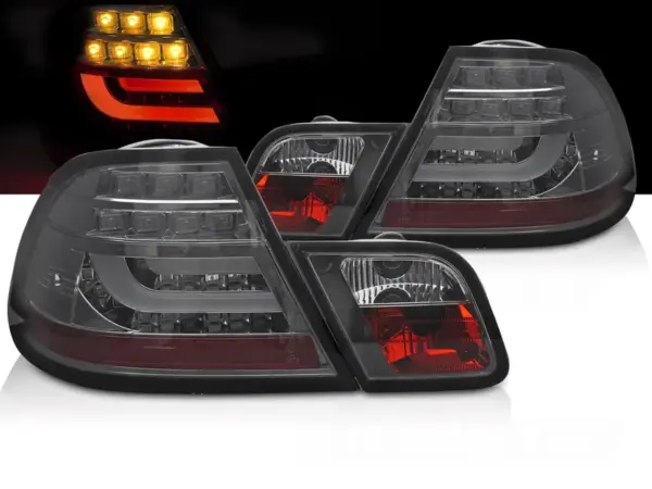 Baklykter BMW E46 99-03 Coupé LED Bar Røykfarget – bilde 1 av 2