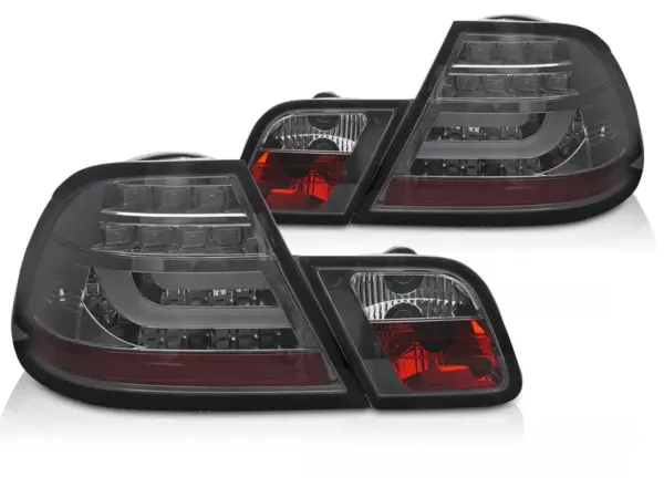 Baklykter BMW E46 03-06 Coupé LED Bar Røykfarget – bilde 2 av 2