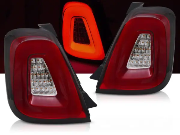 Baklykter Fiat 500 15-20 Hatchback, Cabrio LED Bar Rød – bilde 1 av 2