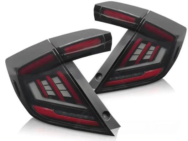Baklykter Honda Civic X 16-21 Hatchback LED Bar SEQ Røykfarget – bilde 2 av 2
