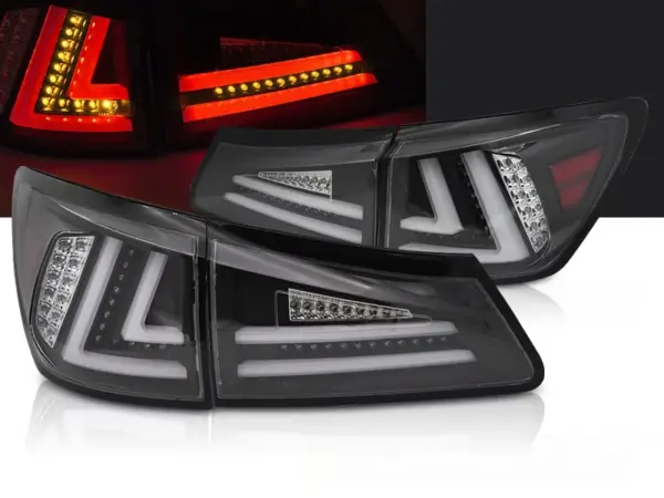 Baklykter Lexus IS II 06-13 LED Bar SEQ Svart – bilde 1 av 2