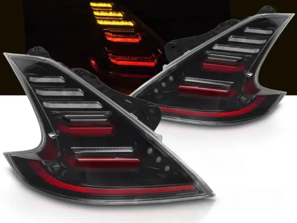 Baklykter Nissan 370Z 09-20 Full LED SEQ Svart – bilde 1 av 2