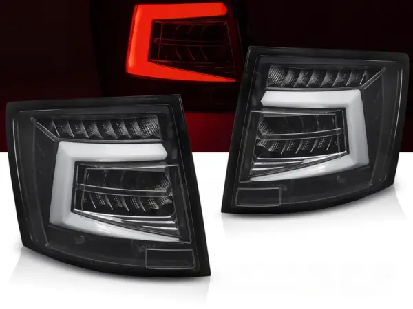 Baklykter Skoda Octavia III 12-16 SW OEM Stasjonsvogn LED Bar SEQ Svart – for original LED – bilde 1 av 2