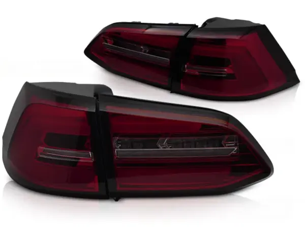Baklykter VW Golf 7 17-19 SW Variant LED SEQ Rød/Røykfarget – for original LED – bilde 2 av 2