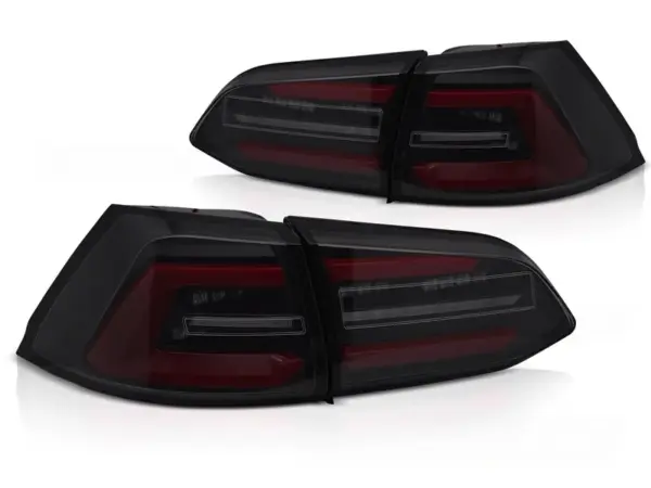 Baklykter VW Golf 7 13-17 SW Variant LED SEQ Svart/Røykfarget – for original LED – bilde 2 av 2
