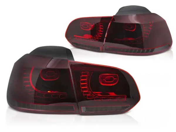 Baklykter VW Golf 6 08-13 Hatchback LED SEQ Rød/Røykfarget – bilde 2 av 2