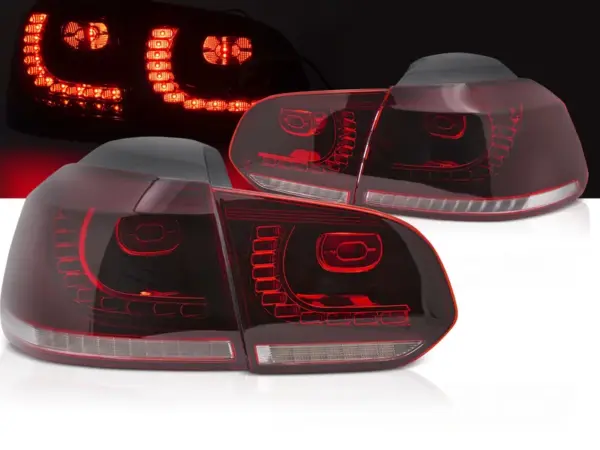Baklykter VW Golf 6 08-13 Hatchback LED SEQ Rød/Hvit – bilde 1 av 2
