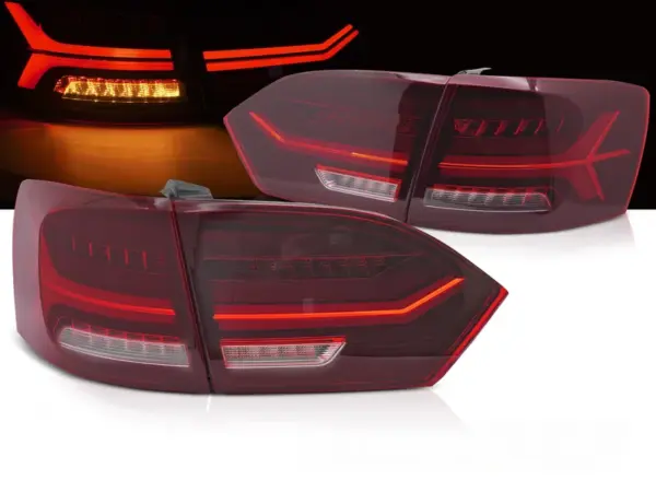Baklykter VW Jetta VI 11-14 LED Bar SEQ Rød/Hvit – bilde 1 av 2
