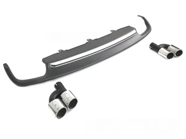 Diffuser Audi A6 C7 11-14 S Style Dobbel Utgang Sølv