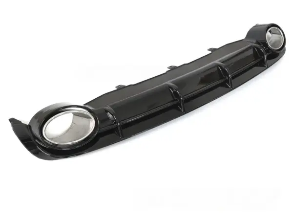 Diffuser Audi A6 C7 11-14 Sport Style Dobbel Utgang Blank Svart