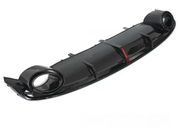 Diffuser Audi A7 C7 10-14 Sport Style S-Line Dobbel Utgang LED Bremselys Blank Svart – bilde 2 av 2