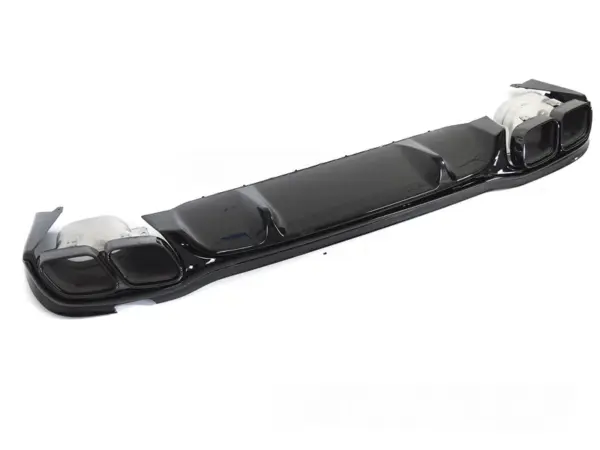 Diffuser Mercedes W213/S213 20-23 Sport Dobbel Utgang Blank Svart